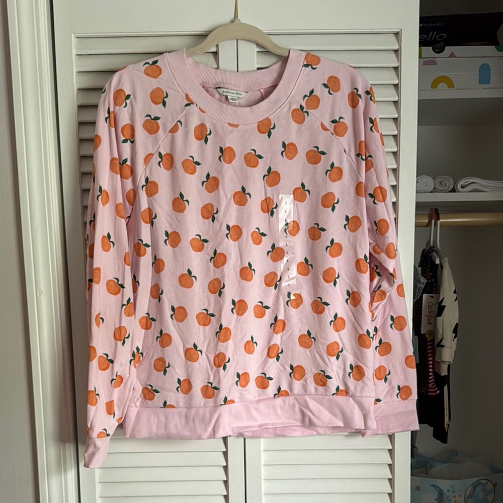 American Eagle Outfitters Pink Orange Boxy Hoodie